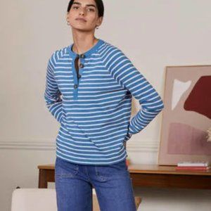 Boden Blue and White Striped Blouse size 14 US